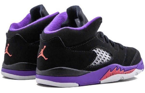 Nike Air Jordan 5 Retro Td Sko Barn Svarte Lilla
