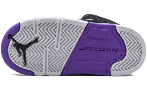 Nike Air Jordan 5 Retro Td Sko Barn Svarte Lilla