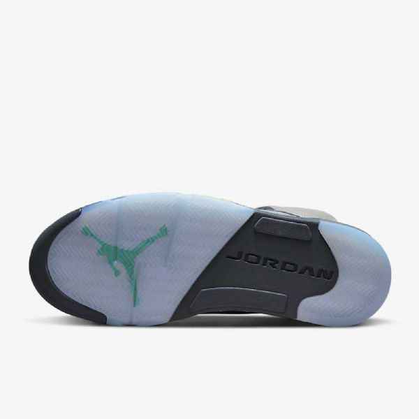 Nike Air Jordan 5 Retro “green Bean” Sko Herre Sølv Grå Grønn