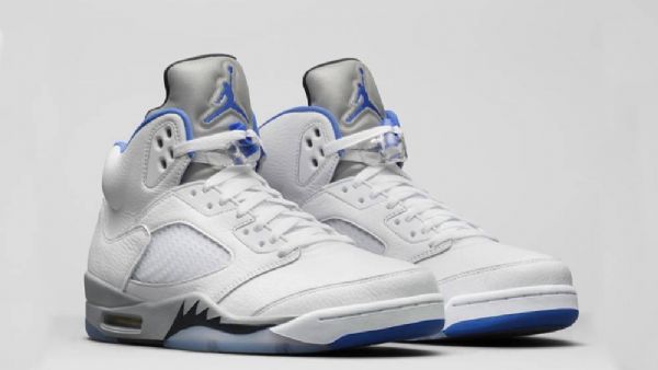 Nike Air Jordan 5 Stealth 2.0 Hyper Royal Sko Herre Grå