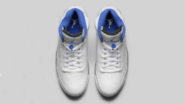 Nike Air Jordan 5 Stealth 2.0 Hyper Royal Sko Herre Grå