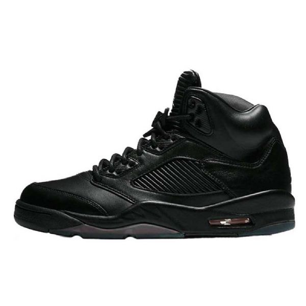 Nike Air Jordan 5 Triple Sko Herre Svarte