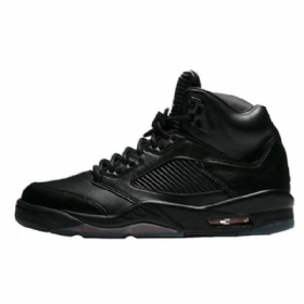 Nike Air Jordan 5 Triple Sko Herre Svarte