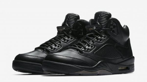 Nike Air Jordan 5 Triple Sko Herre Svarte