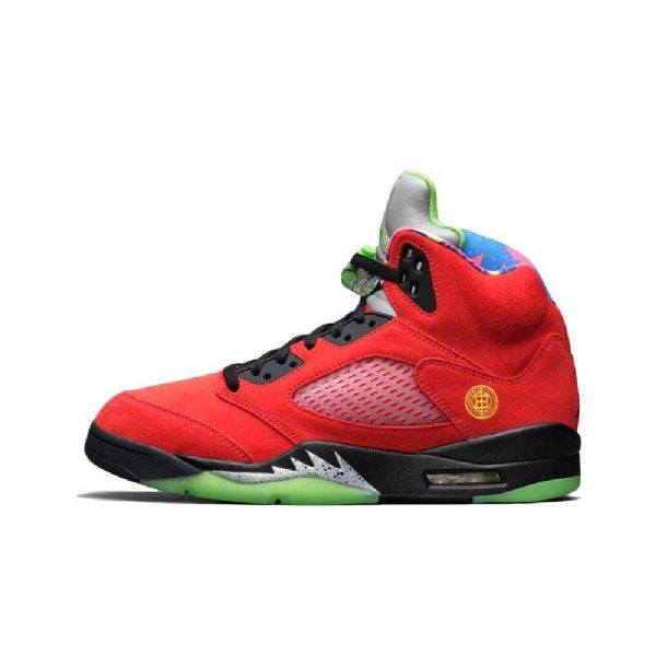 Nike Air Jordan 5 What The Sko Herre Rød Gul