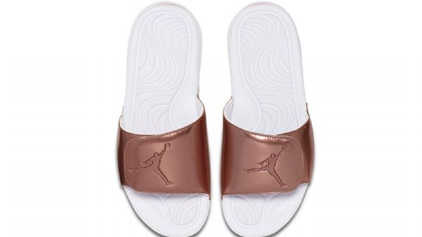 Nike Air Jordan Hydro 5 Pinnacle Bronze Slides Sko Herre Sølv
