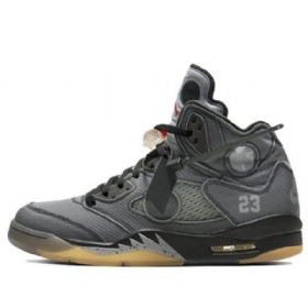 Nike Off-white X Air Jordan 5 Retro Sp Basketball Shoes Herre Grå