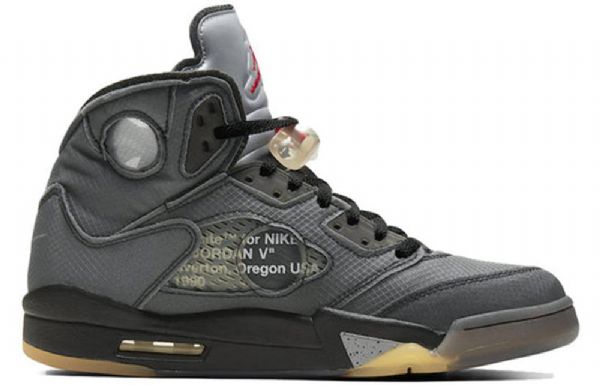 Nike Off-white X Air Jordan 5 Retro Sp Basketball Shoes Herre Grå