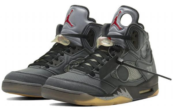 Nike Off-white X Air Jordan 5 Retro Sp Basketball Shoes Herre Grå