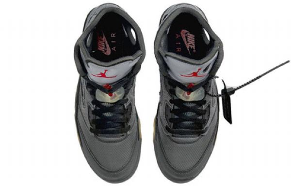 Nike Off-white X Air Jordan 5 Retro Sp Basketball Shoes Herre Grå