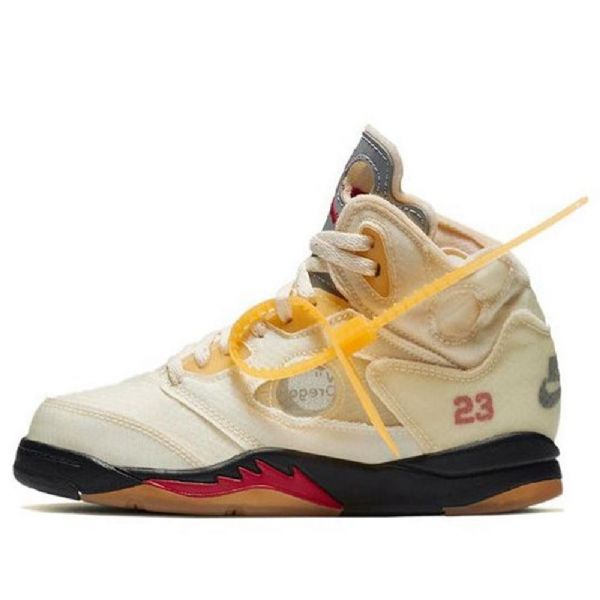Nike Off-white X Air Jordan 5 Retro Sp Ps Basketball Shoes Herre Khaki