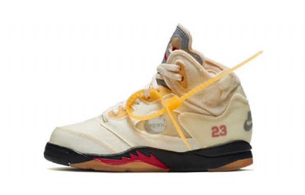 Nike Off-white X Air Jordan 5 Retro Sp Ps Basketball Shoes Herre Khaki
