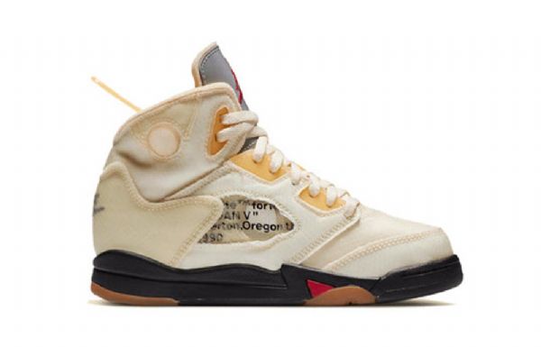 Nike Off-white X Air Jordan 5 Retro Sp Ps Basketball Shoes Herre Khaki