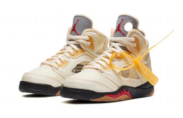 Nike Off-white X Air Jordan 5 Retro Sp Ps Basketball Shoes Herre Khaki