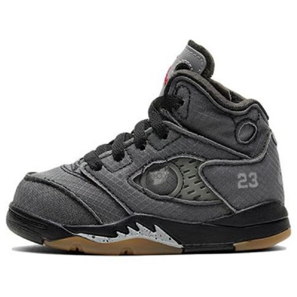 Nike Off-white X Air Jordan 5 Retro Sp Td Sko Barn Grå