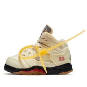 Nike Off-white X Air Jordan 5 Retro Sp Td Sko Barn Khaki