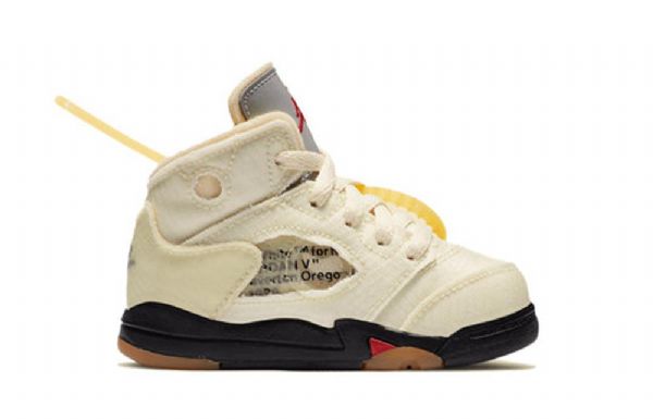 Nike Off-white X Air Jordan 5 Retro Sp Td Sko Barn Khaki