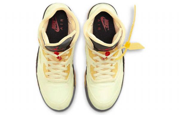 Nike Off-white X Air Jordan 5 Sp Retro Basketball Shoes Herre Khaki