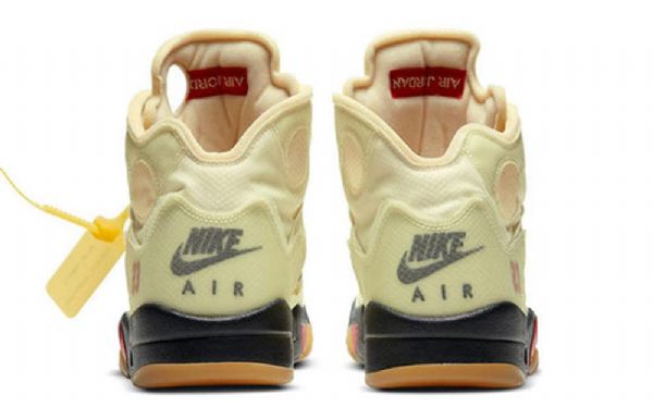 Nike Off-white X Air Jordan 5 Sp Retro Basketball Shoes Herre Khaki