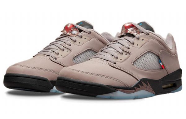 Nike Paris Saint-germain X Air Jordan 5 Retro Low Tops Basketball Shoes Herre Brune