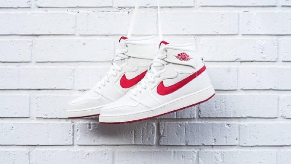Nike Air Jordan 1 Ko Og Sko Herre Grå Rød