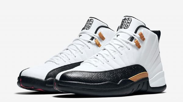 Nike Air Jordan 12 Chinese New Year Sko Herre Hvite Svarte