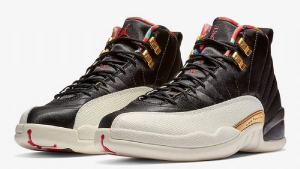 Nike Air Jordan 12 Chinese New Year Sko Herre Svarte