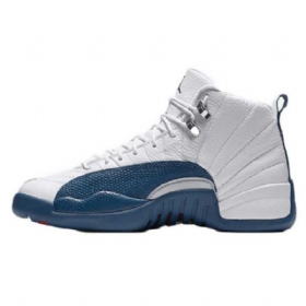 Nike Air Jordan 12 French Sko Herre Blå Grå