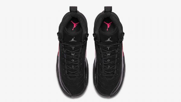 Nike Air Jordan 12 Gs Rush Sko Herre Svarte Rosa