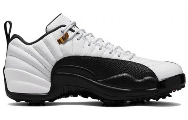 Nike Air Jordan 12 Low Tops Golf Retro Basketball Shoes Herre Hvite Svarte