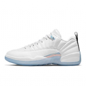 Nike Air Jordan 12 Low Tops Lagoon Pulse Sko Herre Hvite