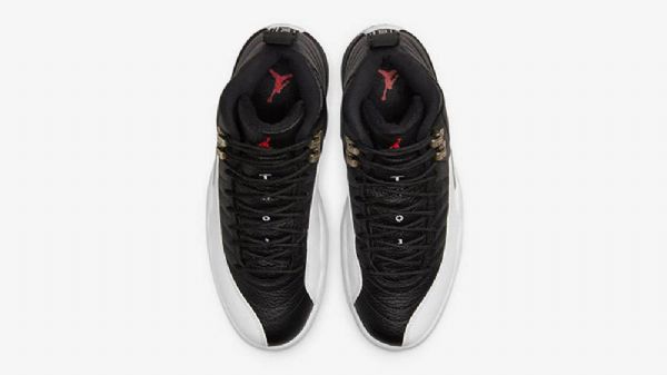 Nike Air Jordan 12 Low Tops Playoffs 2022 Sko Herre Hvite Svarte