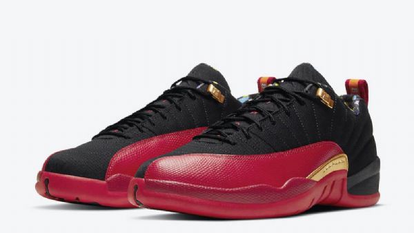 Nike Air Jordan 12 Low Tops Se Super Bowl Sko Herre Svarte Rød
