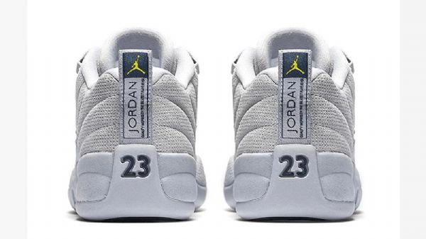 Nike Air Jordan 12 Low Tops Semsket Skinn Sko Herre Grå