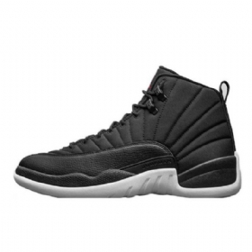 Nike Air Jordan 12 Nylon Sko Herre Svarte