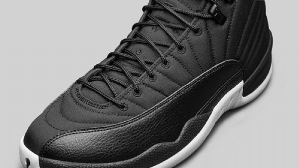 Nike Air Jordan 12 Nylon Sko Herre Svarte