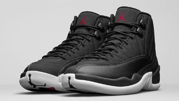 Nike Air Jordan 12 Nylon Sko Herre Svarte