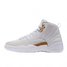 Nike Air Jordan 12 Ovo Sko Herre Hvite Gull