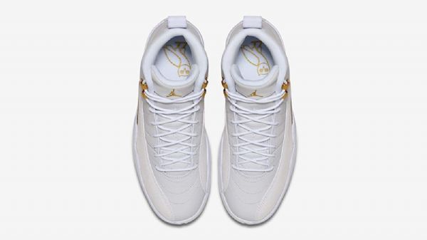 Nike Air Jordan 12 Ovo Sko Herre Hvite Gull