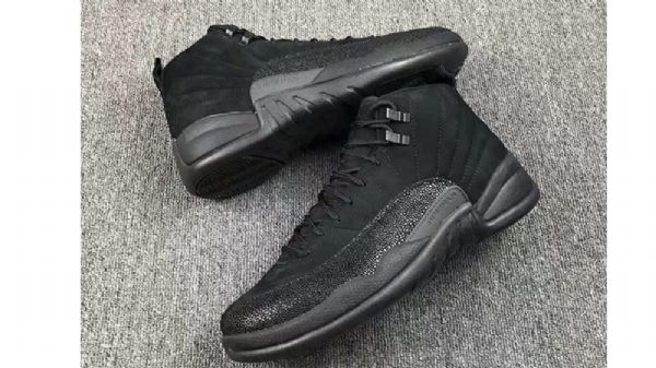 Nike Air Jordan 12 Ovo Sko Herre Svarte