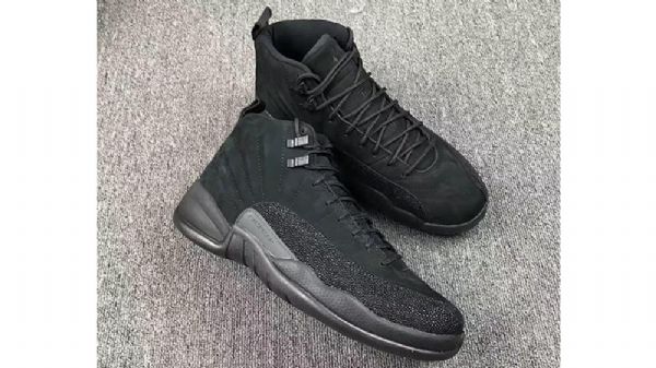 Nike Air Jordan 12 Ovo Sko Herre Svarte