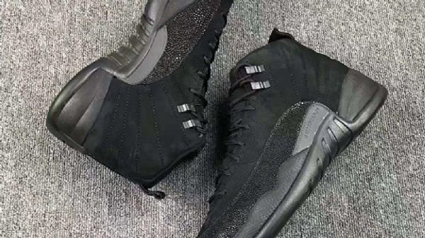 Nike Air Jordan 12 Ovo Sko Herre Svarte