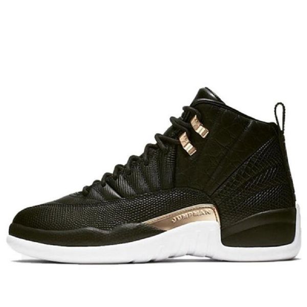 Nike Air Jordan 12 Retro Basketball Shoes Dame Svarte