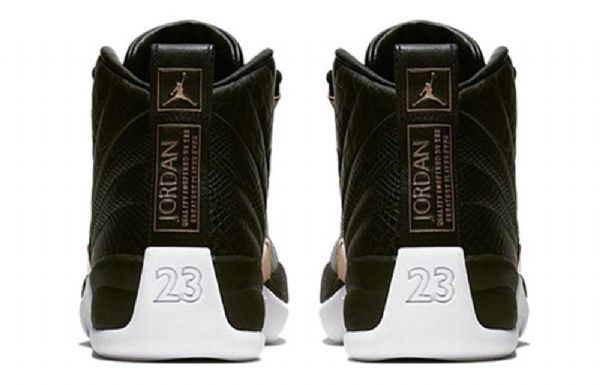 Nike Air Jordan 12 Retro Basketball Shoes Dame Svarte