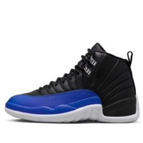 Nike Air Jordan 12 Retro Basketball Shoes Dame Svarte Blå