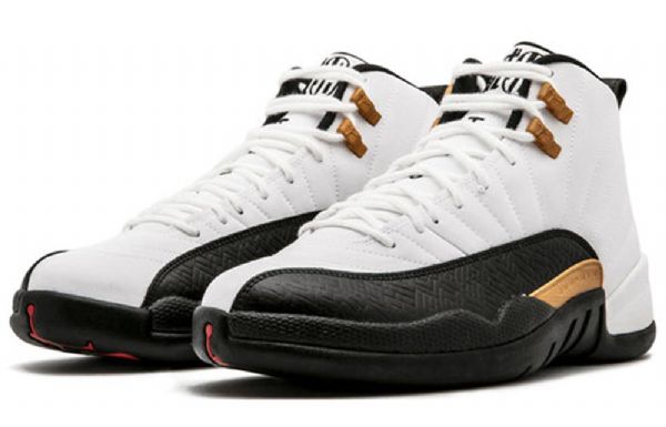 Nike Air Jordan 12 Retro Basketball Shoes Herre Hvite Svarte
