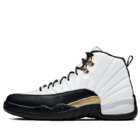 Nike Air Jordan 12 Retro Basketball Shoes Herre Hvite Svarte