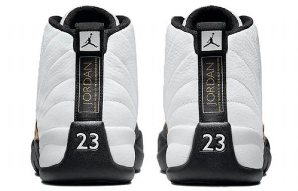 Nike Air Jordan 12 Retro Basketball Shoes Herre Hvite Svarte