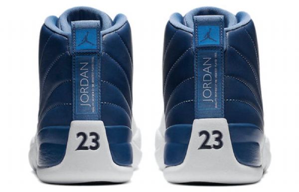 Nike Air Jordan 12 Retro Basketball Shoes Herre Marineblå Hvite