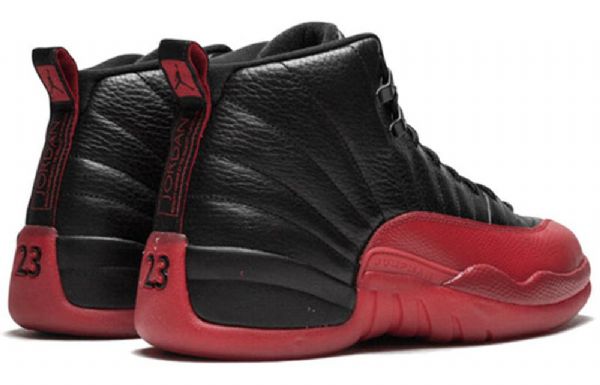 Nike Air Jordan 12 Retro Basketball Shoes Herre Svarte Rød